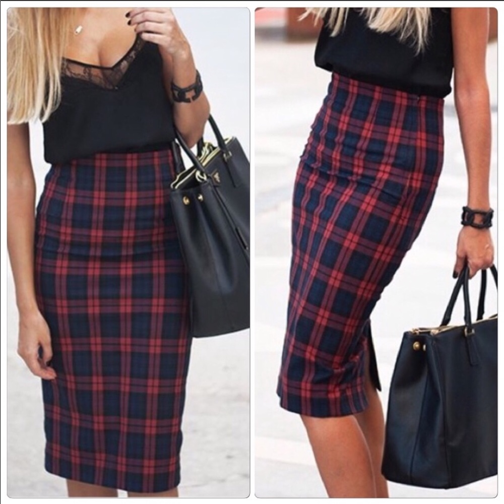 ⚡️Sale⚡️Zara high waisted plaid skirt